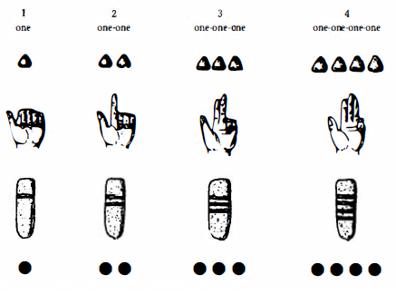 Cardinal representations of the first four numbers Cardinal representations of the first four numbers