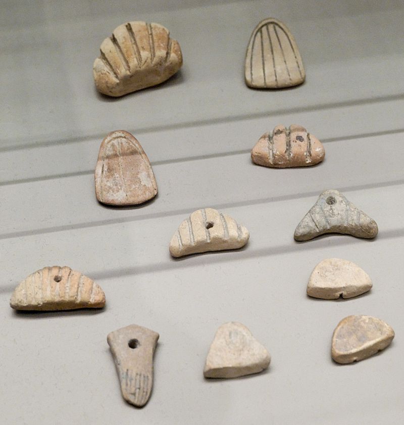 Clay tokens, from Susa, Uruk period, circa 3500 BC. Department of Oriental Antiquities, Louvre Clay tokens, from Susa, Uruk period, circa 3500 BC. Department of Oriental Antiquities, Louvre